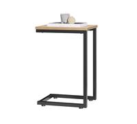 SoBuy Table d'Appoint Moderne Effet Marbre 40x30x60 cm | Table basse et bout de canapé pour salon, design élégant Noir et Naturel FBT44-N