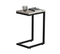 SoBuy Table d'Appoint Moderne Effet Marbre 40x30x60 cm | Table basse et bout de canapé pour salon, design élégant Noir et Gris FBT44-HG