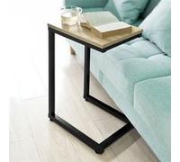 SoBuy Table d'appoint Moderne - Table Basse Salon, Bout de Canapé à Café 40x30x60 cm Noir & Naturel FBT44-N Light Oak G