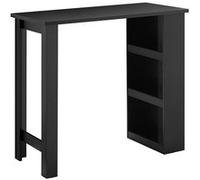 Table de Bar SoBuy Mange Debout avec 3 Étagères Rangement Latéral Table Haute Cuisine Salon Petits Espaces Noir 112x57x106cm