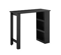 SoBuy Table de Bar Haute Noire pour Cuisine, Salon, Bureau ou Café