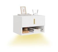 SoBuy Table de Chevet Suspendue avec Lampe LED à détecteur, 40x30x26cm