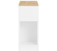 Sobuy tables de nuit avec 3 compartiments, table d'appoint tables de nuit, blanc et bois, 25x65x60cm, fbt162-wn