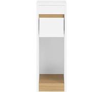 Sobuy tables de nuit avec dessus amovible et tiroir, table d’appoint étroite, blanch et bois, 20x35x60cm, fbt163-wn