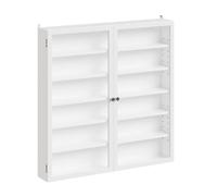 SoBuy Vitrine Murale avec Portes Blanc 80x12x80 cm FSB113-H-W