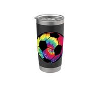 Soccer Football Tie Dye Rainbow Kids Boys Teenage Men Girls Gobelet isotherme en acier inoxydable double paroi