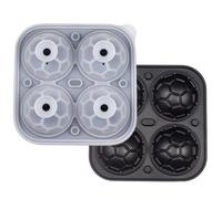 Soccer Ice Ball Mold, Reusable Round Ice Cube Maker Tray