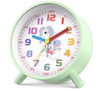 SOCICO Réveil analogique pour Enfant Licorne Silencieux Lumière colorée | Design mignon pêche sans tic-tac affichage clair volume réglable et veilleuse douce pour un réveil personnalisé et apaisant