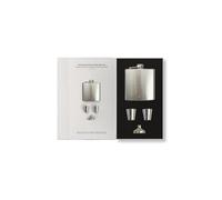 Society Paris Stainless Steel Flask and Shotglass BW_SSF_STL Ensemble flasque et Verre à Liqueur en Acier Inoxydable Argenté 175 ML Dimensions 22,5 cm x 13 cm x 5 cm