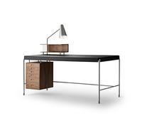 AJ52 Society Table de travail Noyer huilé avec module de lampe L140cm Carl Hansen & Søn - 5713018703935