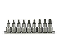 Jeu de douilles sur rail torx 1/2 9 pcs Teng Tools M1213TX