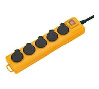 Socle 5 prises BRENNESTUHL interrupteur et volet IP54 - jaune - 1159901215