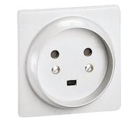 Legrand Prise de puissance 20A 2P+T monobloc - Plaque 80x80 mm, 2 alvéoles - Blanc