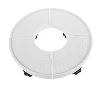 Socle de Climatiseur Réglable, Support Surélevé en Plastique Blanc | Plateforme Multifonction, Charge Stable pour Laveuse-sécheuse, Fête Estivale, Mini Split Stand de Sol