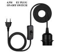 Socle de lampe, en fer, compatible avec les douilles E27, fiche européenne avec interrupteur marche/arrêt
