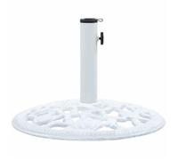 Socle de parasol 12 kg - vidaXL - blanc - fonte - 48 cm 352wie83l