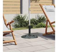 vidaXL Socle de parasol 47863 – Fonte 9 kg 40 cm – Vert G