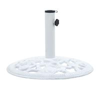 Socle de parasol Blanc 12 kg 48 cm Fonte