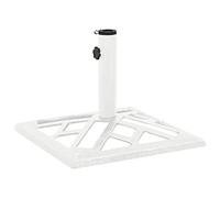 Socle de parasol Blanc 44x44x31 cm Fonte