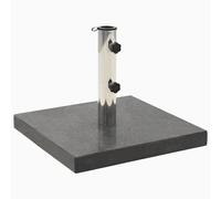 Socle De Parasol Carré 45 X 45 X 5 Cm Robuste Et Stable Utilisation Extérieure Finition Mate En Granit Noir Helloshop26 02_0045906