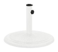 Socle De Parasol Design Floral Stable Extérieur 45 X 45 X 30 Cm En Fonte Blanc Helloshop26 02_0046552