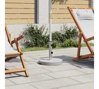 Base de parasol en granit - vidaXL - Noir - 45x45x45 cm - 30 kg - Roulable - Granite et acier inoxydable
