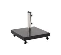 vidaXL Pied de parasol granit 30 kg carré noir