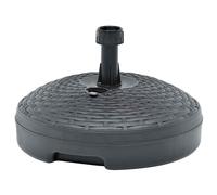 vidaXL Socle de parasol rempli de sable/d'eau 20 L Plastique rotin Gris G