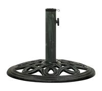 Socle De Parasol Robuste Avec Adaptateur Extérieur 40 X 40 X 32 Cm En Fonte Verte Helloshop26 02_0046551