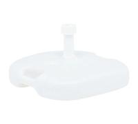 Socle De Parasol Rond Moderne Dehors 45 X 45 X 26 Cm Résistant Aux Intempéries En Plastique Blanc Helloshop26 02_0045957