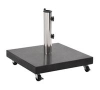 Socle de parasol - VIDAXL - 48565 - Granit 30 kg - Carré Noir - 45 x 45 x 5 cm