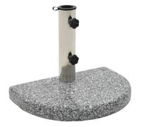 vidaXL Pied de parasol Granit 10 kg Courbé Gris