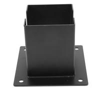 Socle de Poteau en Fer Noir, Support Robuste pour Boîte aux Lettres | Protection de Base, Installation Facile, Bords Lisses sans Bavure, pour Terrasse, Porche et Clôture