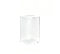 Socle de Présentation en Acrylique Dépoli, Rehausseur Cube Base Carrée 30x30cm, Support Mat Anti-empreintes pour Galerie, Commerce et Décoration D'exposition(60cm/23.6 in)