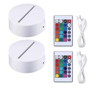 Socle de Veilleuse Sets de Changement de Couleur 3d LED 0, 5 W , Lot de 2