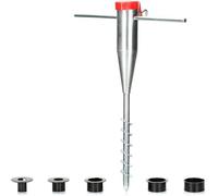 Socle en acier pour le jardin - Pied pour parasols - Socle avec broyeurs à sec - Diamètre de base : 25 à 60 mm - couleur argent