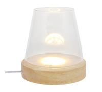 Socle Lumineux en Bois pour Sphères de Cristal et Pierre de Sel