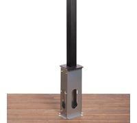 Socle métallique pour support de montage de borne de recharge, en acier - LDY