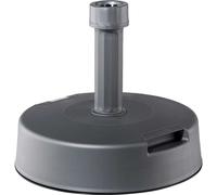 Socle pour parapluie de couleur grise, stabilise et maintient le parapluie même par vent fort