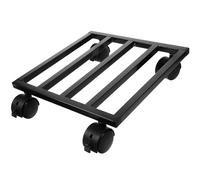 Socle pour Plantes avec Roues, Support à Plantes en Fer Noir Robuste