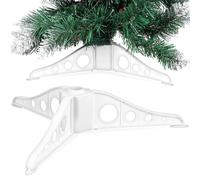 Socle pour Sapin de Noël Artificiel Pliable, Base Plastique Blanche | Structure Triangulaire à Trois Pieds, Poteau Central Rainuré, Format Compact pour Mini Arbres, Intérieur