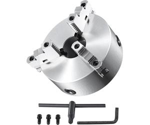 Socle rotatif à trois niveaux SucceBuy, 8 pouces, plage de serrage 0,16–8 pouces/4–200 mm, adapté aux tours, aux imprimantes 3D, aux machines d'usinage et aux fraiseuses