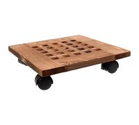 Socle Roulant pour Pot de Fleurs en Bois Vintage à Roues Universelles | Plateau Rond Détachable, Base Épaissie Stable, Nettoyage Facile, pour Décoration Intérieure Maison