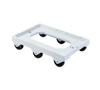 Socle rouleur 6 roues - axe acier - gris