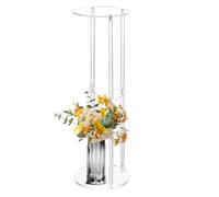 Socle transparent pour boissons - Panneau de polyméthacrylate de méthyle, profil géométrique de 61 x 20,3 x 20,3 cm, système de stabilité des composants emboîtables, synthétique léger | Table d'angle
