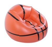 Socobeta Chaise Longue Gonflable de Basket-Ball, canapé Gonflable Confortable en PVC pour Usage Intérieur et Extérieur Orange 110x110x85cm