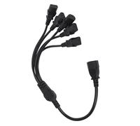 Socobeta Cordon Adaptateur Secteur C14 à 5 X C13 | Construction en PVC, organise plusieurs appareils, compatible avec UPS PDU