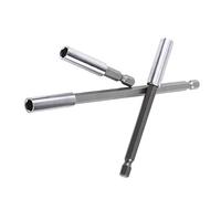 Socobeta Ensemble de 3 Barres D'extension Durables pour Porte-Embouts, Support de Tournevis Magnétique à Tige Hexagonale de 1/4" à Connexion Rapide pour Perceuses et Embouts électriques, Idéal pour