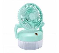 Socobeta Humidificateur D'air avec Ventilateur de Bureau, Design élégant 2 en 1 avec Affichage Numérique de la Puissance, pour le Bureau et la Maison, Réservoir D'eau de 800ml (Vert)