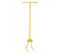 Socobeta Outil de Griffe de Jardin à Barre Torsadée, Cultivateur Manuel, Conception Ergonomique pour Parterres de Fleurs et Jardins, Acier Inoxydable Jaune